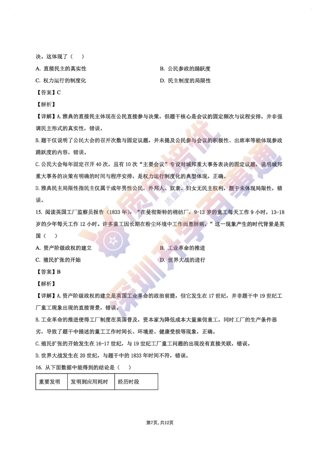 最新!深中三模全科真题解析出炉!-第69张图片-四季读书网 最新!深中三模全科真题解析出炉!-第69张图片-四季读书网
