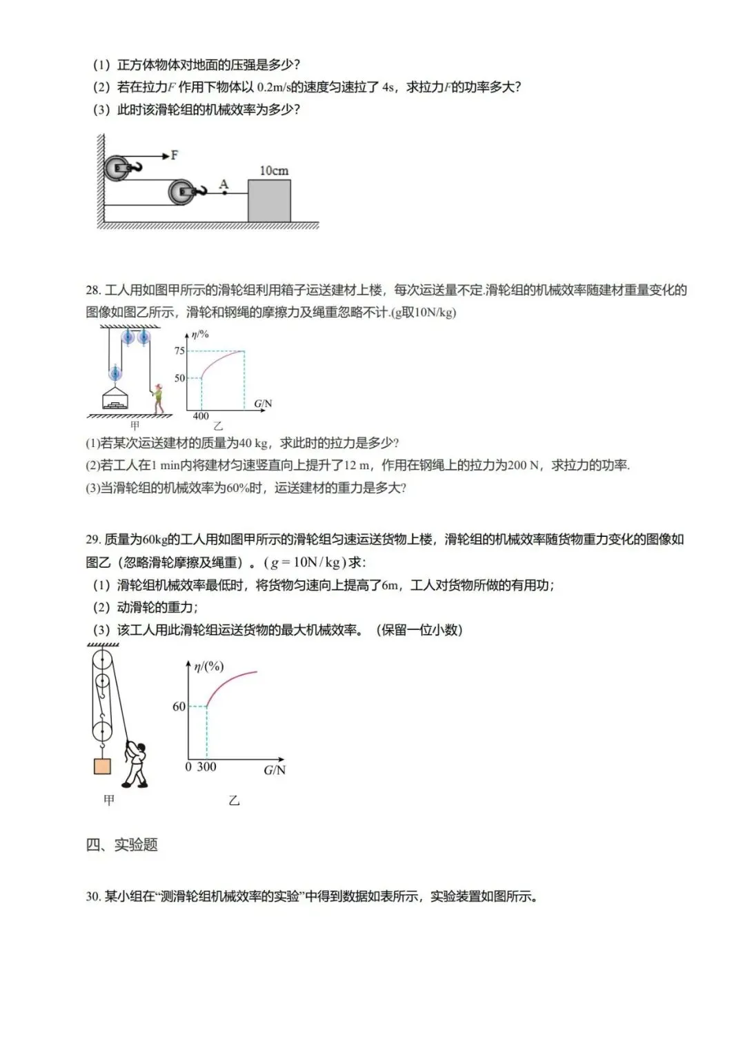 【期末真题汇编】专题11 滑轮 斜面-八年级物理下学期-第19张图片-四季读书网