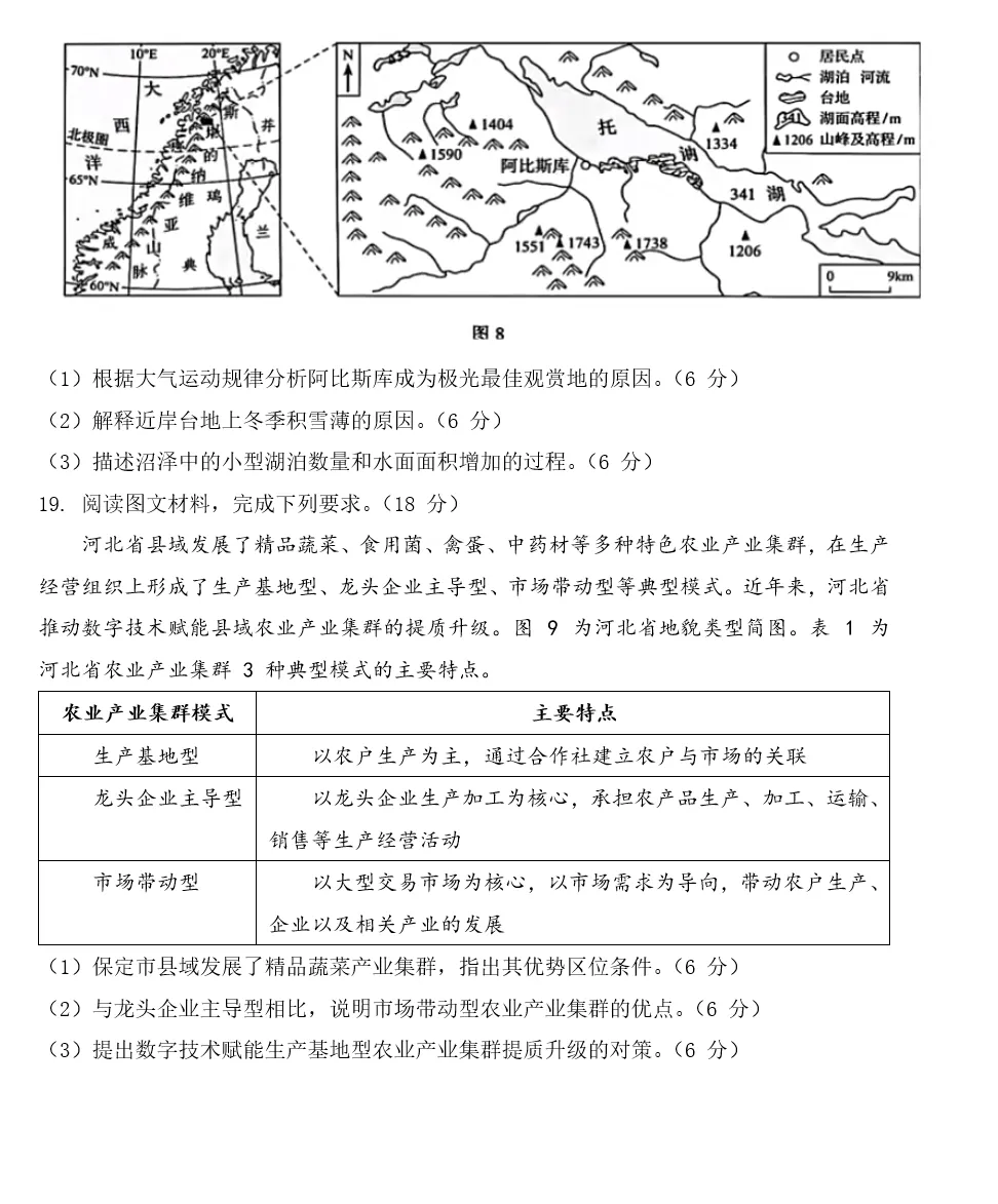 2026年高考地理真题东北卷(黑吉辽内蒙古)-第5张图片-四季读书网