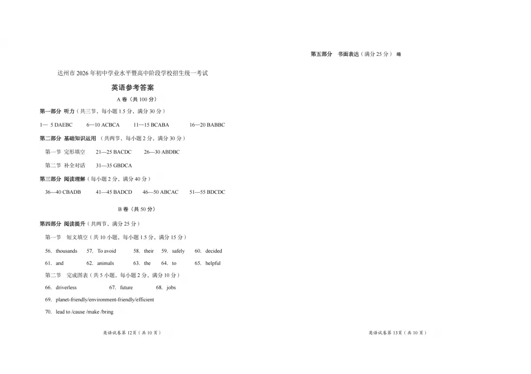【中考真题】2026年四川省达州市中考真题与答案(7科)-第19张图片-四季读书网 【中考真题】2026年四川省达州市中考真题与答案(7科)-第19张图片-四季读书网