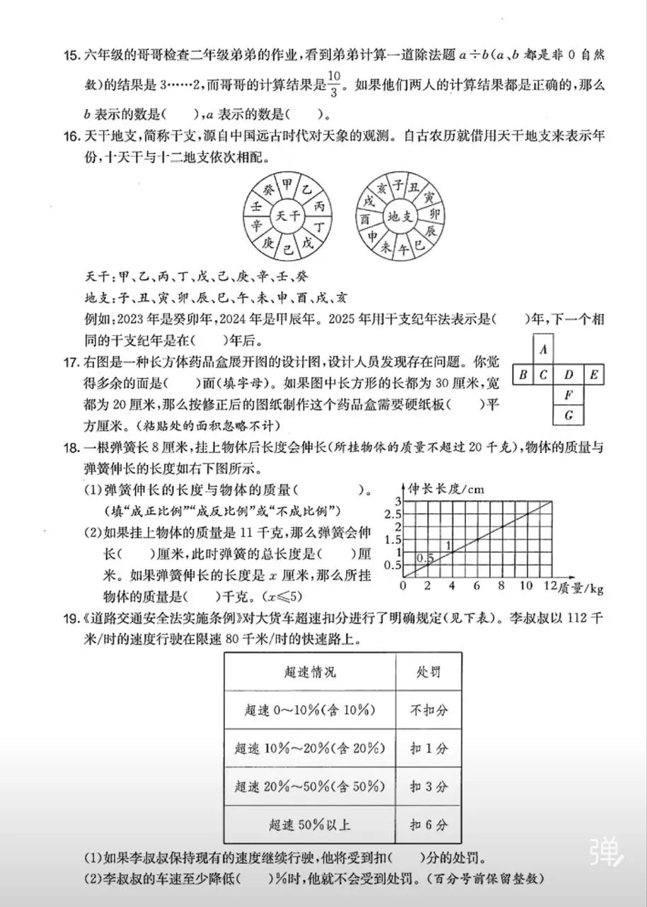 期末真题68套,1-6年级(下)数学 期末冲刺易错题.-第13张图片-四季读书网