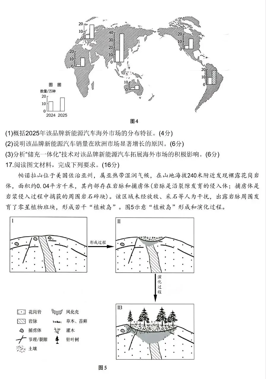 2026年陕晋青宁地理高考真题和答案(附山东等五省试题word下载) ⊙-第11张图片-四季读书网 2026年陕晋青宁地理高考真题和答案(附山东等五省试题word下载) ⊙-第11张图片-四季读书网