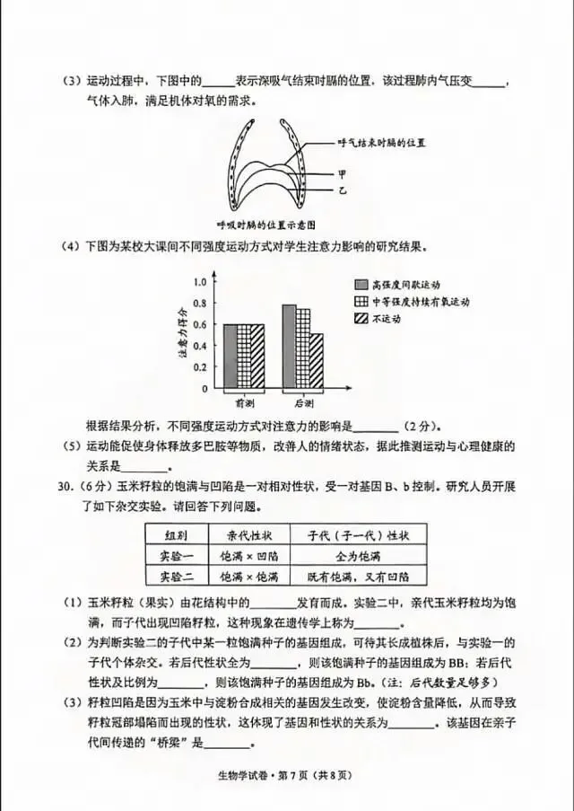 2026年云南会考【生物+地理】试卷及答案-第9张图片-四季读书网 2026年云南会考【生物+地理】试卷及答案-第9张图片-四季读书网