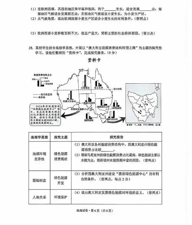 2026年云南会考【生物+地理】试卷及答案-第19张图片-四季读书网 2026年云南会考【生物+地理】试卷及答案-第19张图片-四季读书网