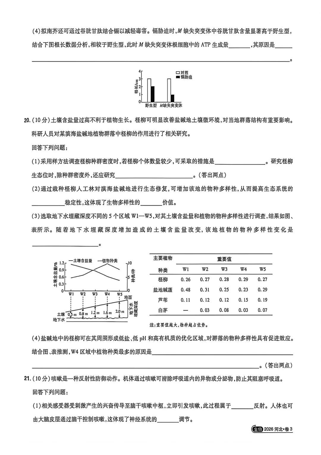 2026年高考生物真题丨河北卷-第6张图片-四季读书网