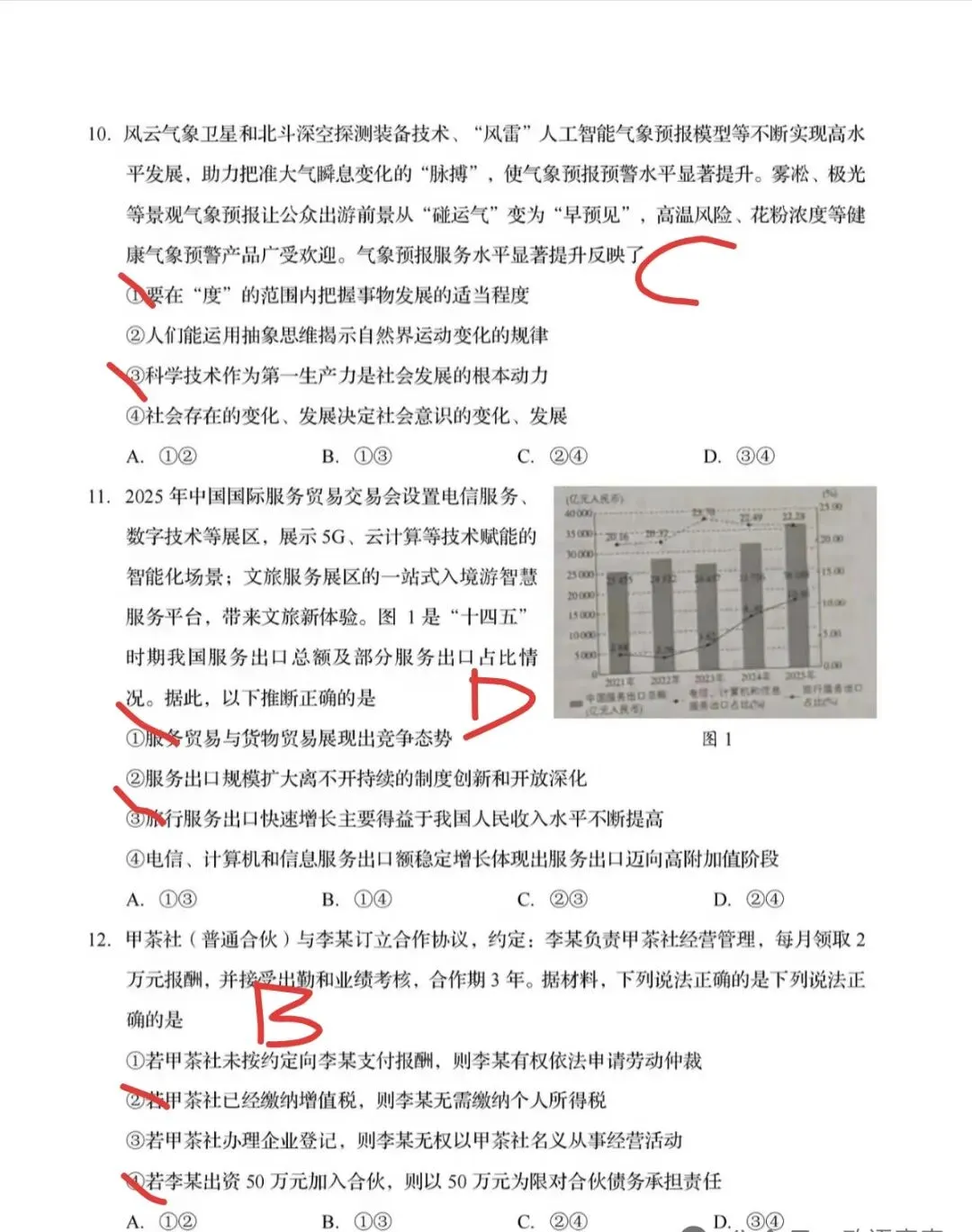 【高考政治山东卷】2026年真题含答案-第4张图片-四季读书网
