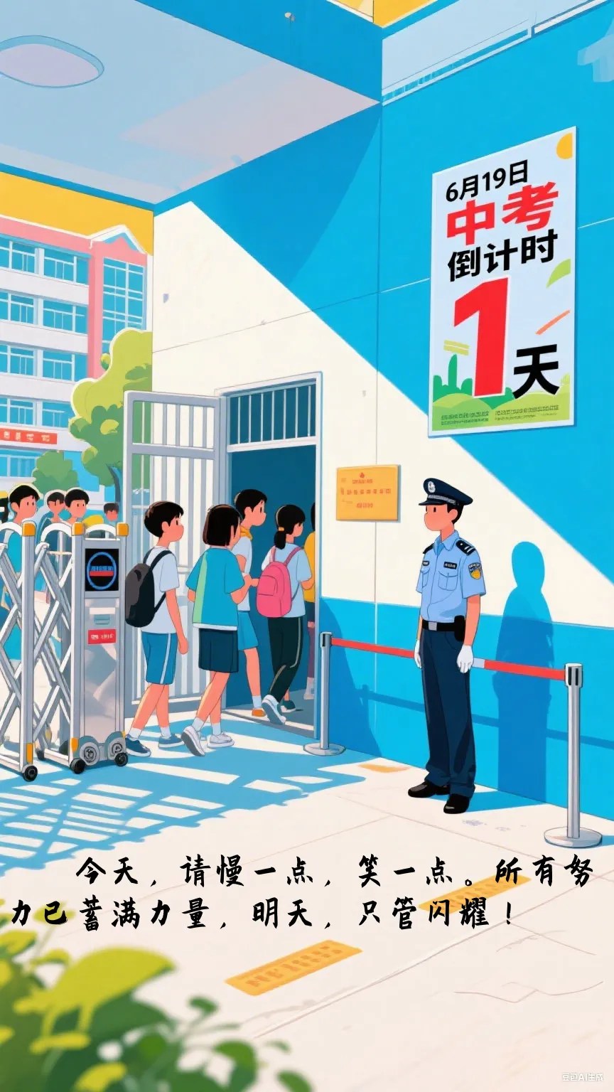 中考倒计时1天 | 遵义市第二十二中学愿你步步笃定,字字有光-第2张图片-四季读书网
