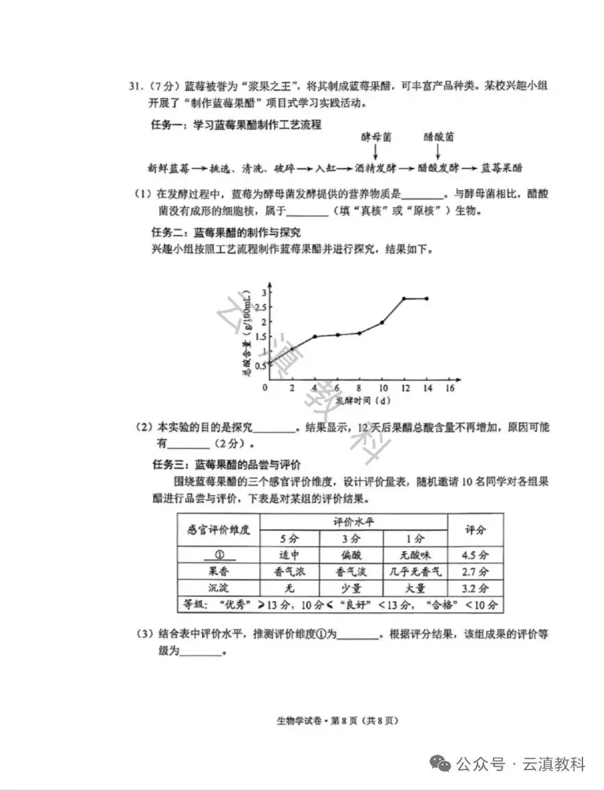 教中考|云南省2026年中考试卷(二)-第16张图片-四季读书网