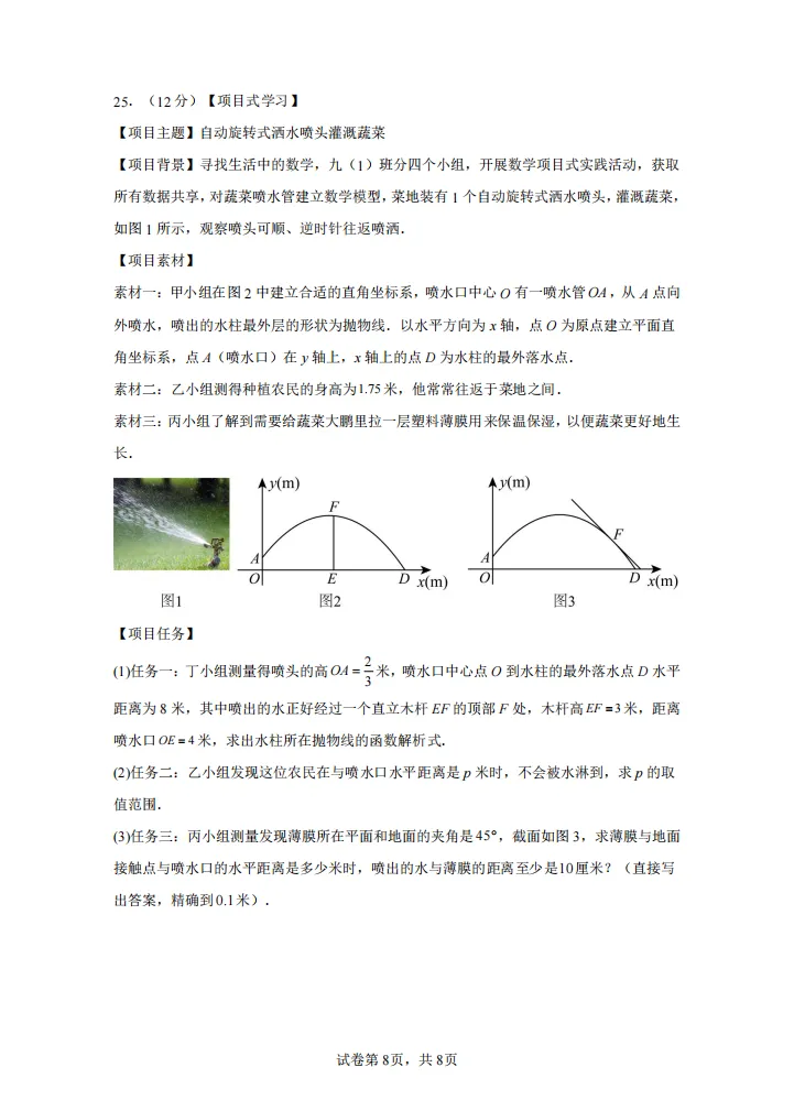 广州市仲元中学九年级中考一模临模真题卷-第8张图片-四季读书网