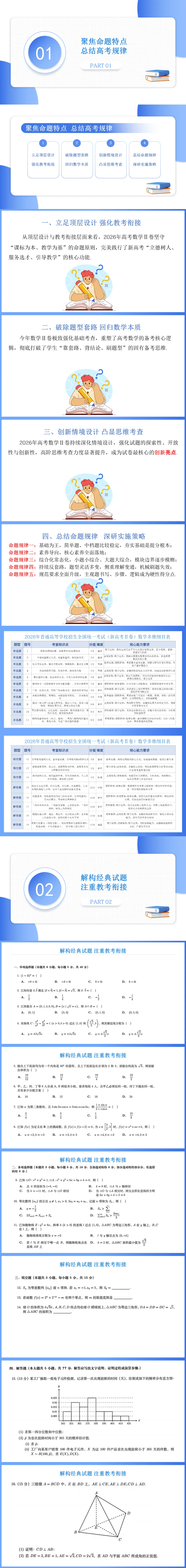 【真题解析】2026年高考数学全国Ⅱ卷试卷评析及备考策略-第1张图片-四季读书网