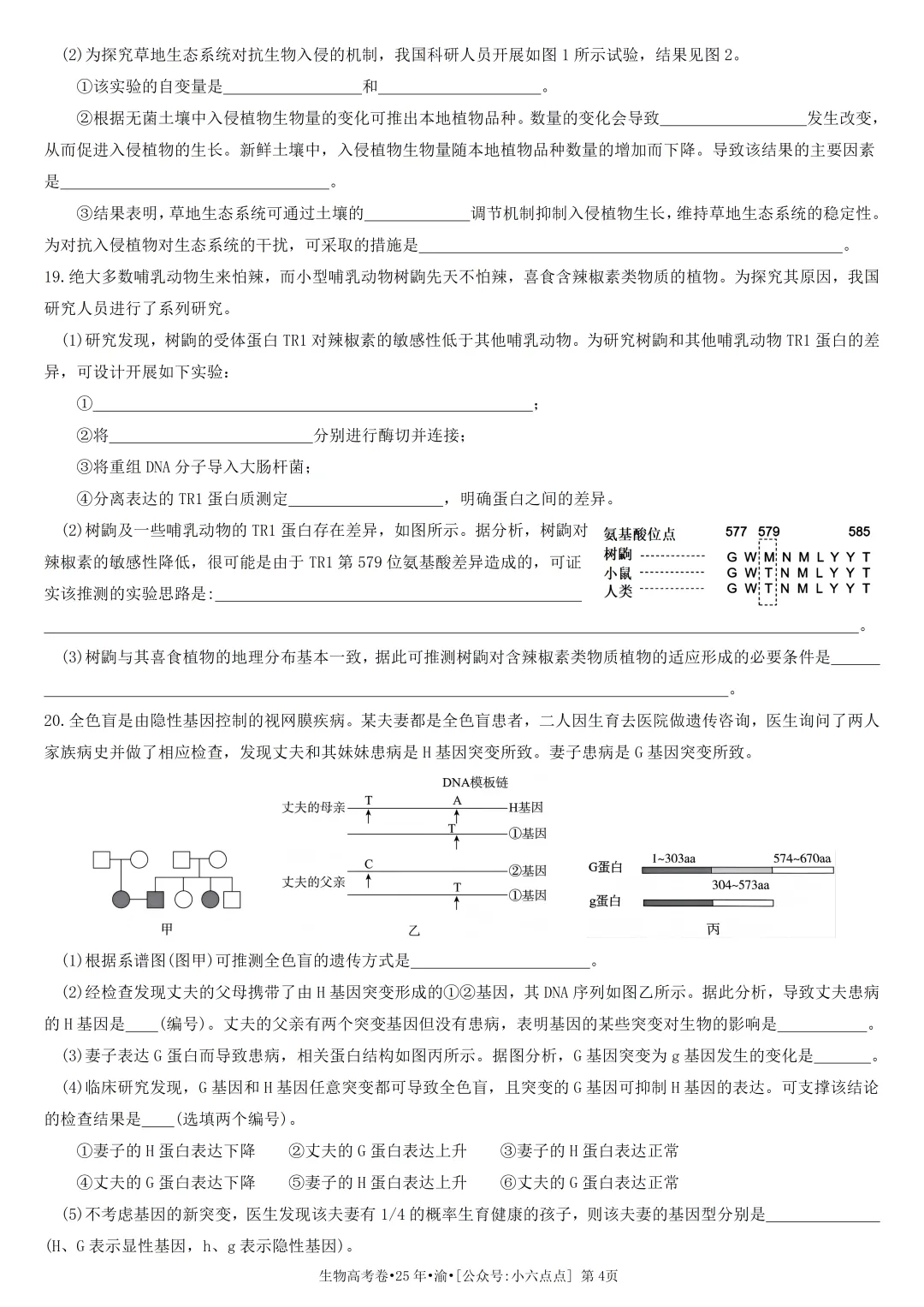 生物高考真题•2025•重庆卷-第4张图片-四季读书网 生物高考真题•2025•重庆卷-第4张图片-四季读书网