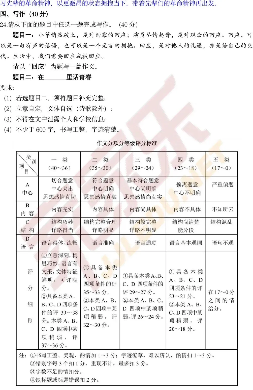 重磅!估分必备,云南省2026中考试卷及答案(全部科目)-第14张图片-四季读书网