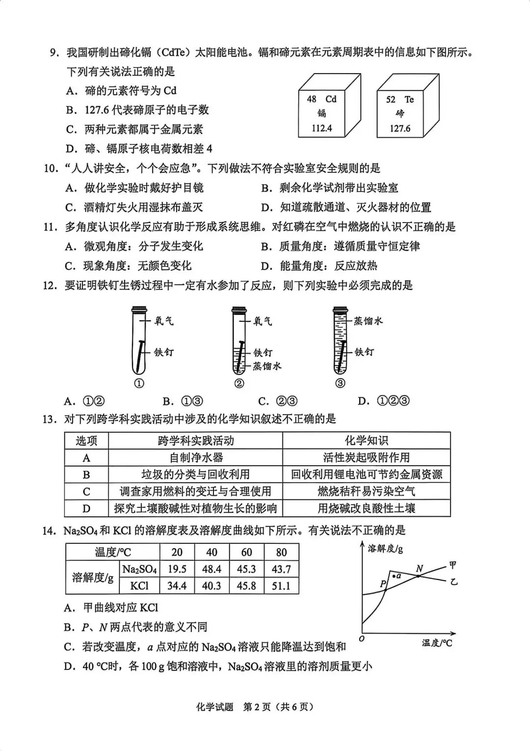 2026年重庆中考化学真题【含解析】-第5张图片-四季读书网 2026年重庆中考化学真题【含解析】-第5张图片-四季读书网
