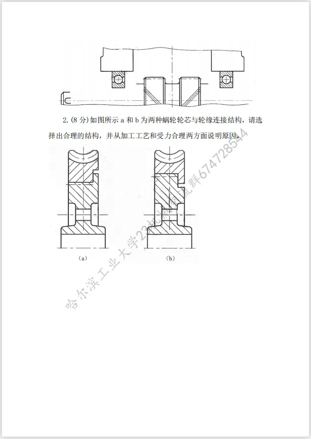 【考研真题】哈尔滨工业大学(839机械设计基础)真题及答案!-第8张图片-四季读书网 【考研真题】哈尔滨工业大学(839机械设计基础)真题及答案!-第8张图片-四季读书网