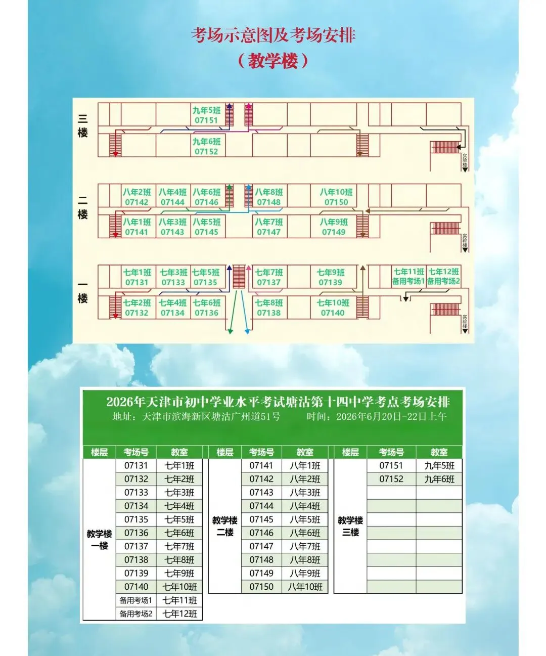 最新 | 滨海新区2026年中考考点已公布-第44张图片-四季读书网