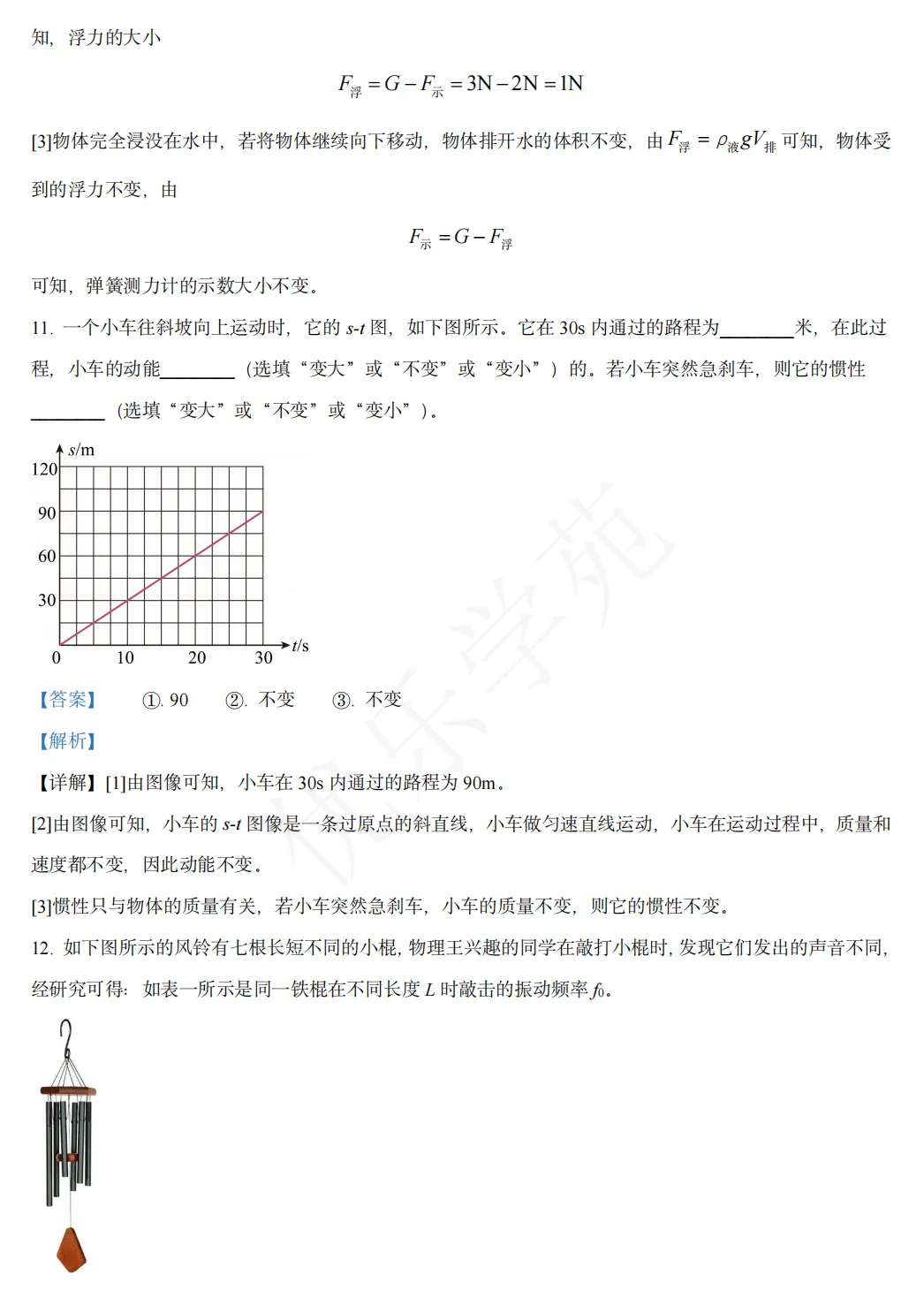 真题精讲|2024年上海市初中学业水平物理学科试卷全解析-第6张图片-四季读书网