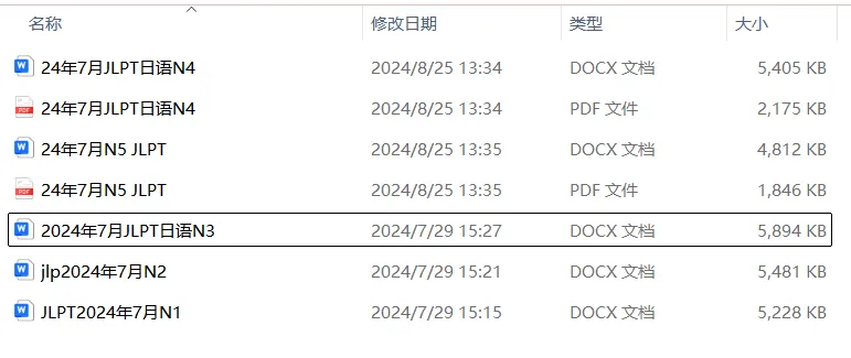 2024年7月JLPT日语N5-N1真题-第1张图片-四季读书网 2024年7月JLPT日语N5-N1真题-第1张图片-四季读书网