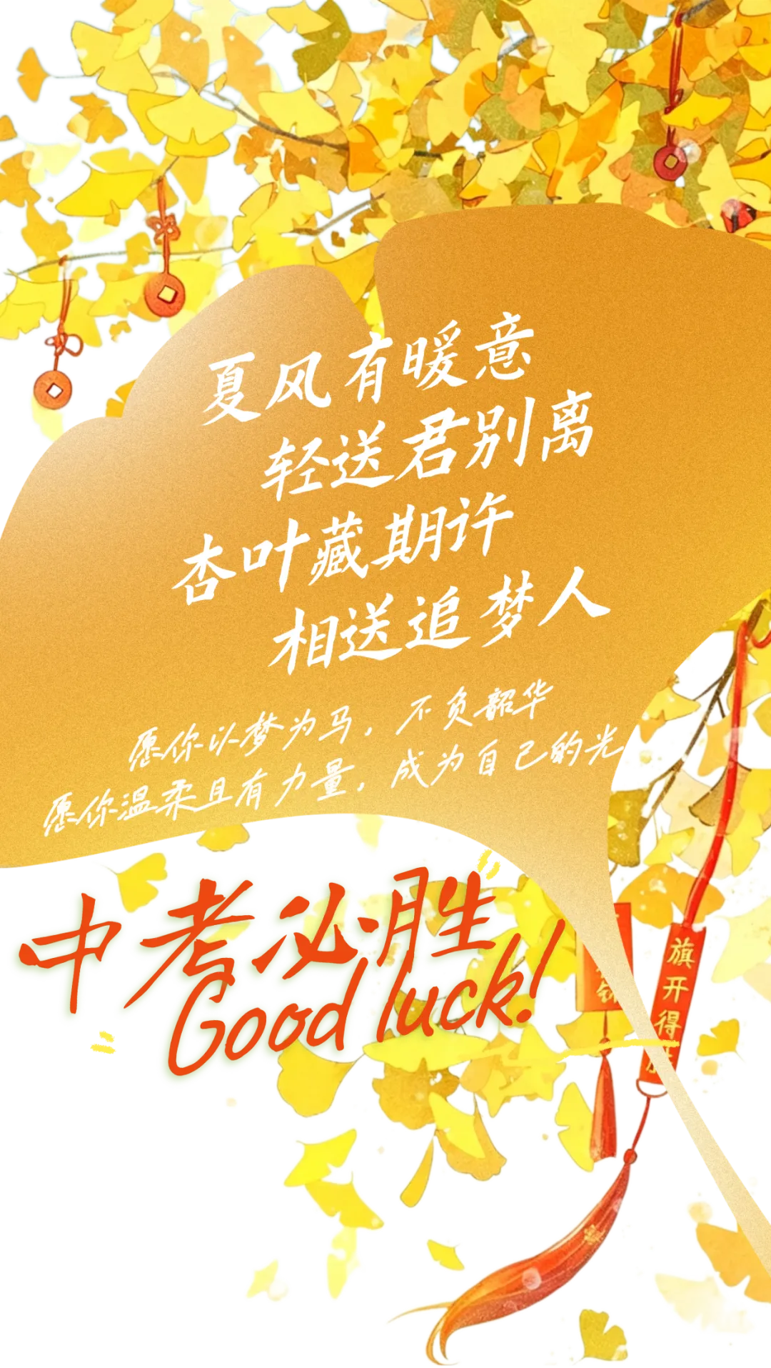 中考特刊 | 风携银杏语 相送追梦人-第3张图片-四季读书网 中考特刊 | 风携银杏语 相送追梦人-第3张图片-四季读书网