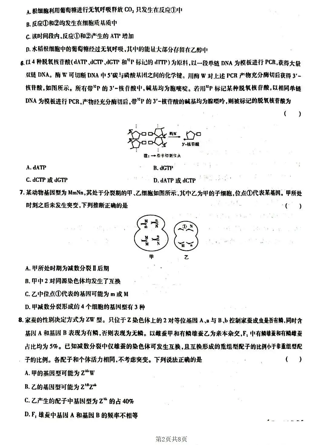 2026年高考生物学试卷——山东省-第3张图片-四季读书网