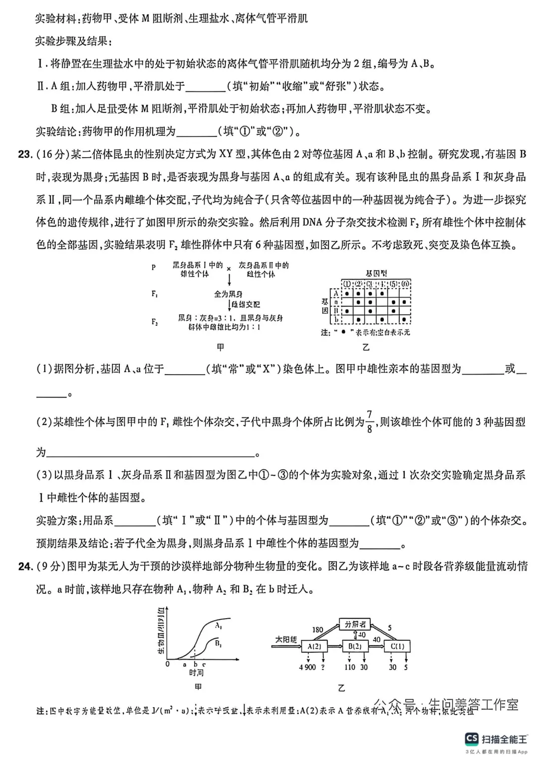 2026年高考生物真题丨山东卷-第7张图片-四季读书网 2026年高考生物真题丨山东卷-第7张图片-四季读书网