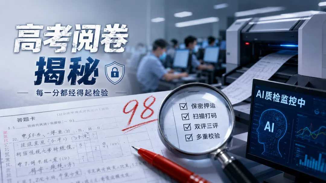 高考试卷打分内幕曝光!原来你的分数是这样算出来的,看完再也不冤枉丢分-第1张图片-四季读书网 高考试卷打分内幕曝光!原来你的分数是这样算出来的,看完再也不冤枉丢分-第1张图片-四季读书网