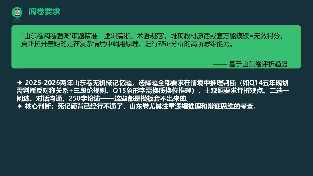 考试研究|2026年山东等级考政治试卷评析暨2027高考备考策略-第9张图片-四季读书网 考试研究|2026年山东等级考政治试卷评析暨2027高考备考策略-第9张图片-四季读书网