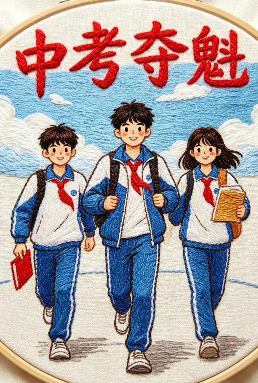 中考成绩是靠自己努力争取来的!-第1张图片-四季读书网