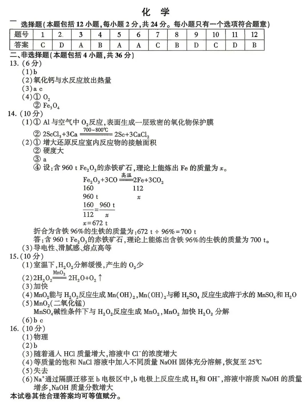 【中考真题】2026年江苏省连云港市中考化学试题(分享打印版 )-第6张图片-四季读书网