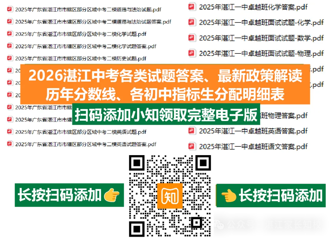 重磅!2026湛江中考志愿方案参考来啦!可直接套用→-第9张图片-四季读书网
