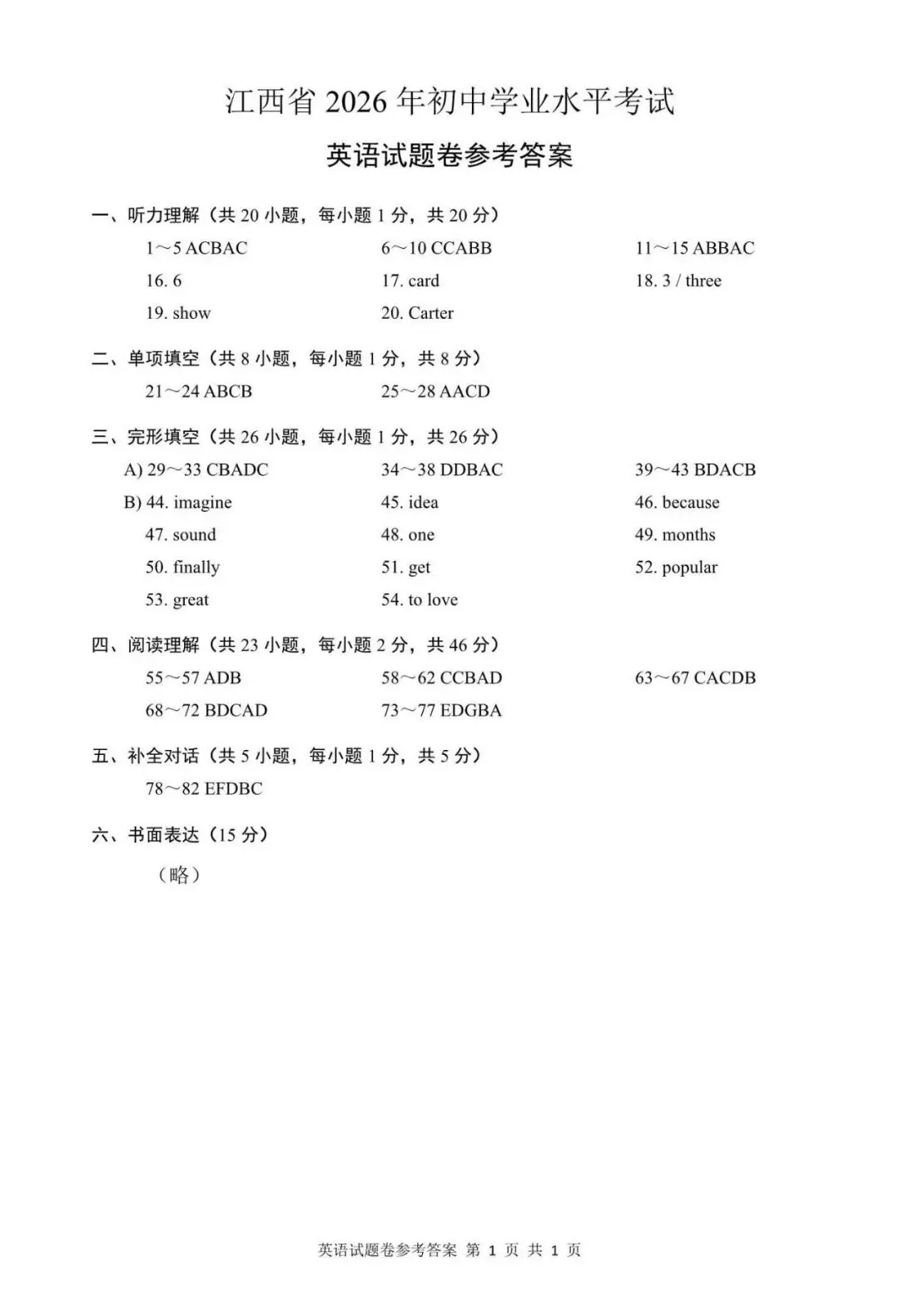 2026年江西省中考英语试题(含答案及全科试题)-第9张图片-四季读书网