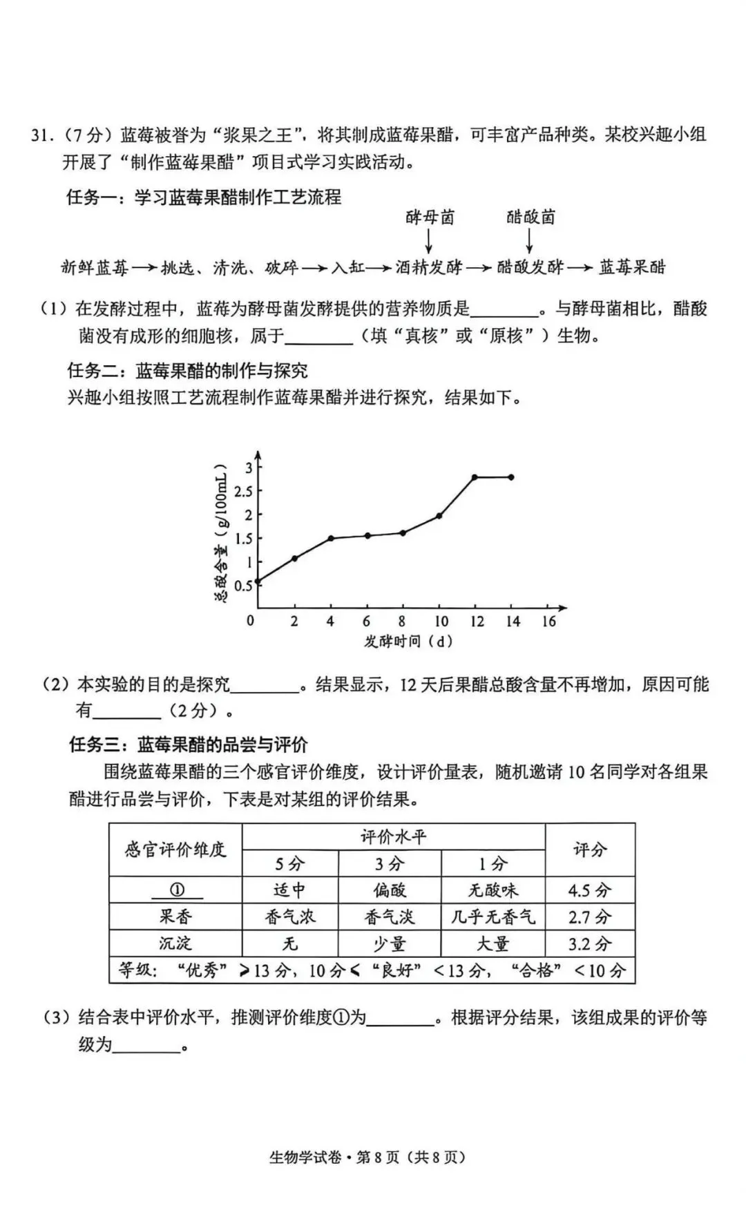 云南中考生物真题卷-第8张图片-四季读书网