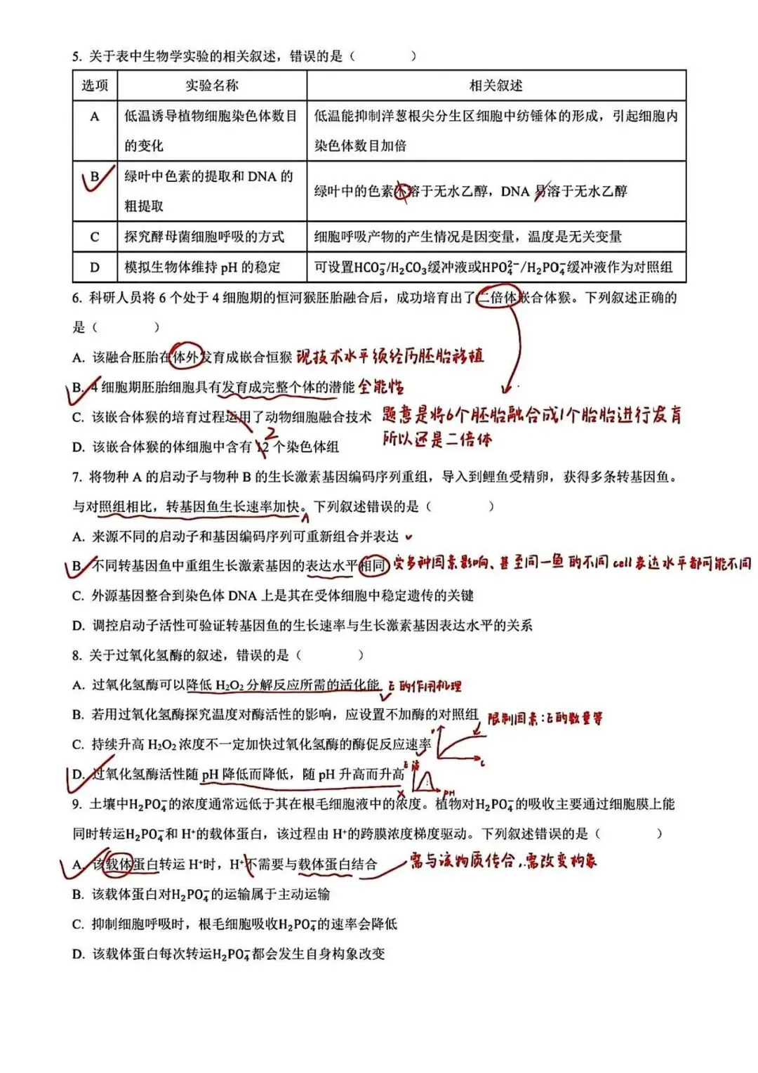 2026年湖南高考生物试卷及答案-第11张图片-四季读书网