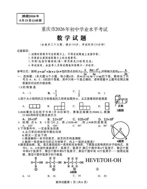 「重庆中考」2026年重庆市中考真题(语文)真题参考答案及解析(pdf版)持续更新-第4张图片-四季读书网 「重庆中考」2026年重庆市中考真题(语文)真题参考答案及解析(pdf版)持续更新-第4张图片-四季读书网