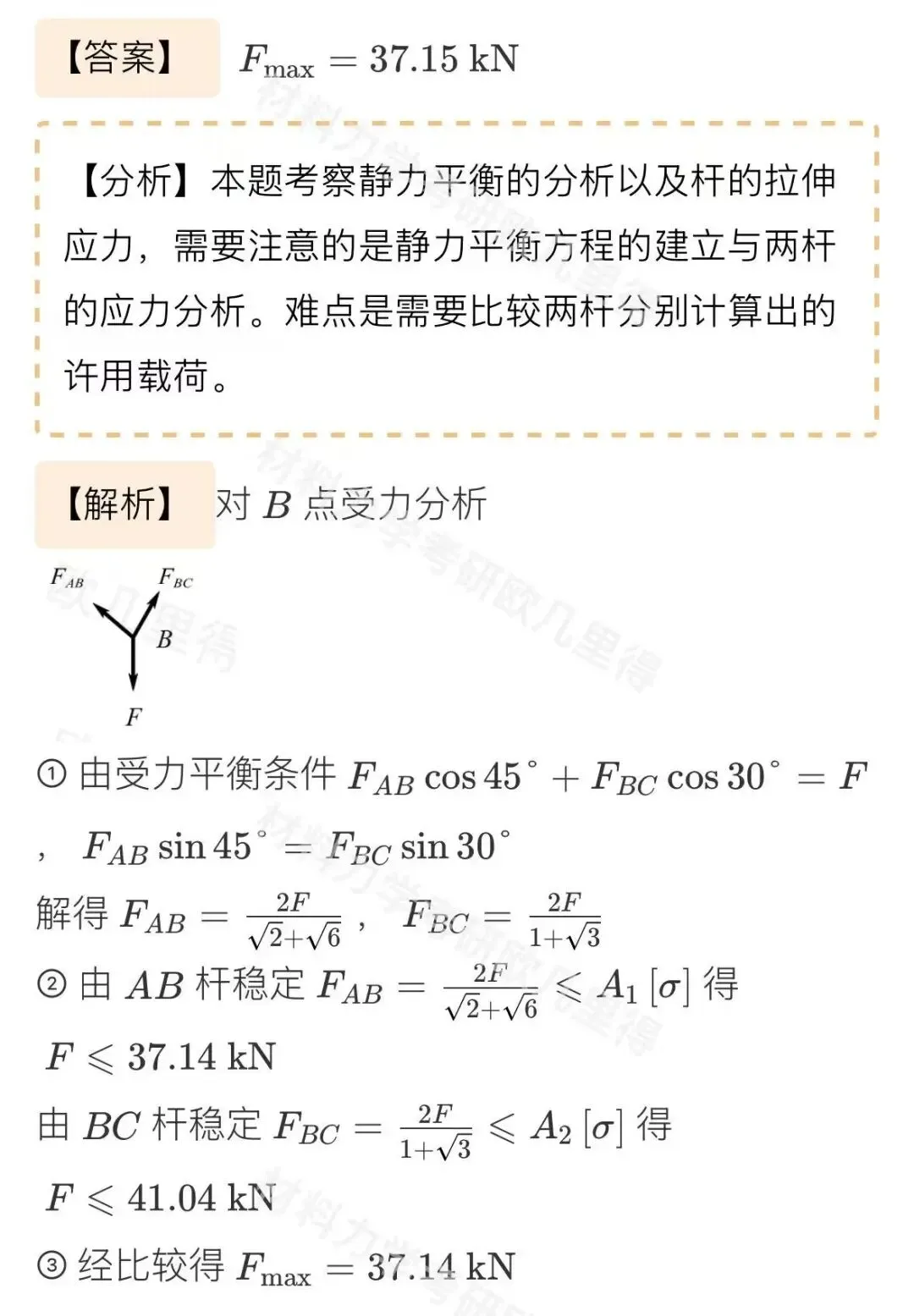 27考研材料力学每日一题(0619)| 扭转-广西大学2026年真题-节选自2027版《材料力学复习全书》-第4张图片-四季读书网 27考研材料力学每日一题(0619)| 扭转-广西大学2026年真题-节选自2027版《材料力学复习全书》-第4张图片-四季读书网