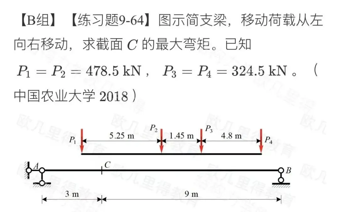 27考研结构力学每日一题(0620 )| 影响线-中国农业大学2018年-选自2027版《结构力学复习全书》-第2张图片-四季读书网 27考研结构力学每日一题(0620 )| 影响线-中国农业大学2018年-选自2027版《结构力学复习全书》-第2张图片-四季读书网