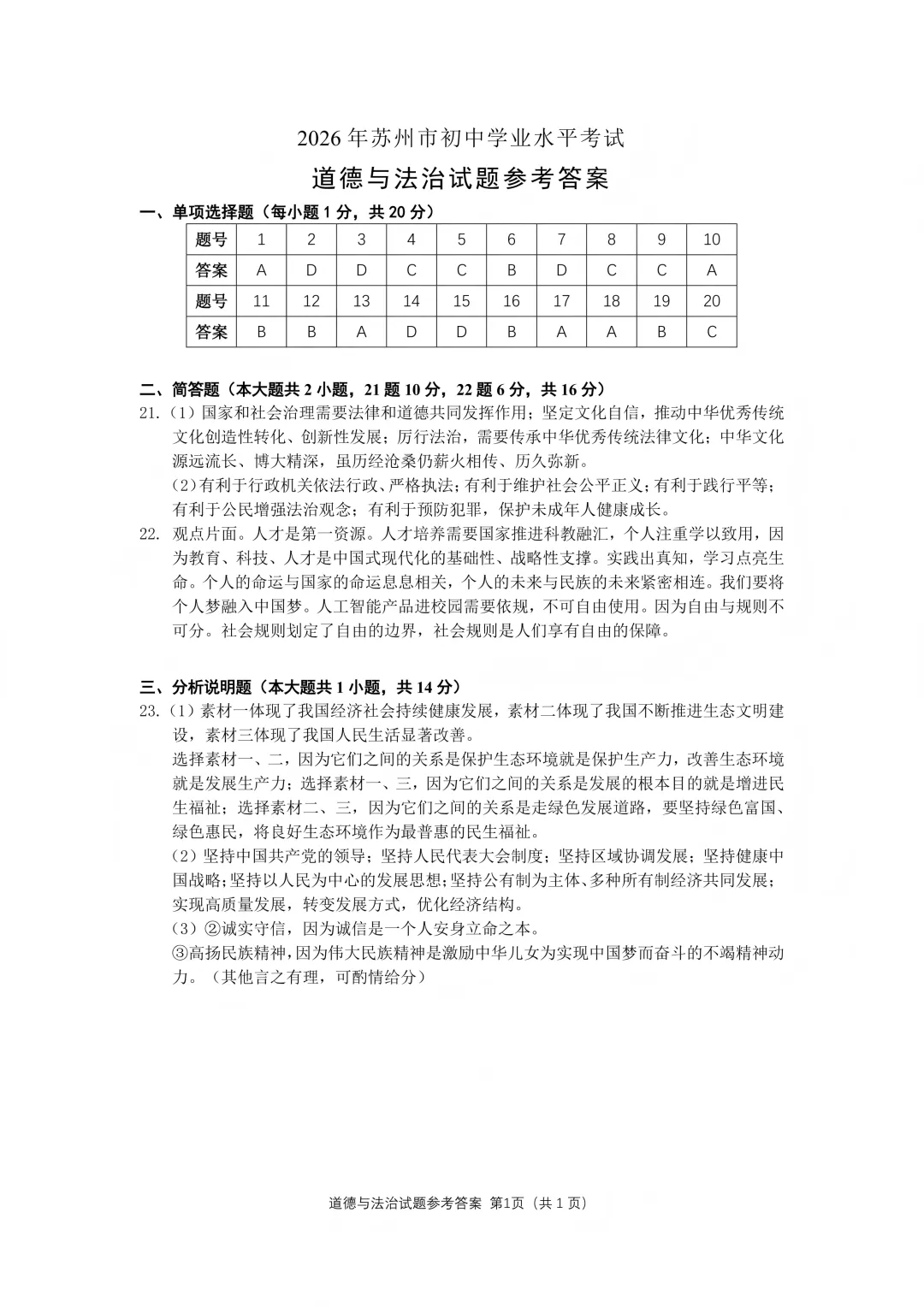 2026苏州中考道法试卷+答案(无水印版)-第7张图片-四季读书网 2026苏州中考道法试卷+答案(无水印版)-第7张图片-四季读书网