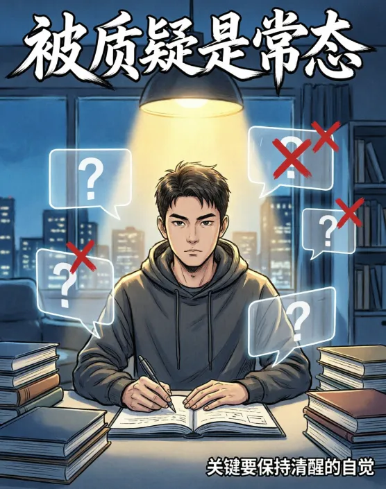 【中考同题作文】在被质疑时,须昂首-第2张图片-四季读书网