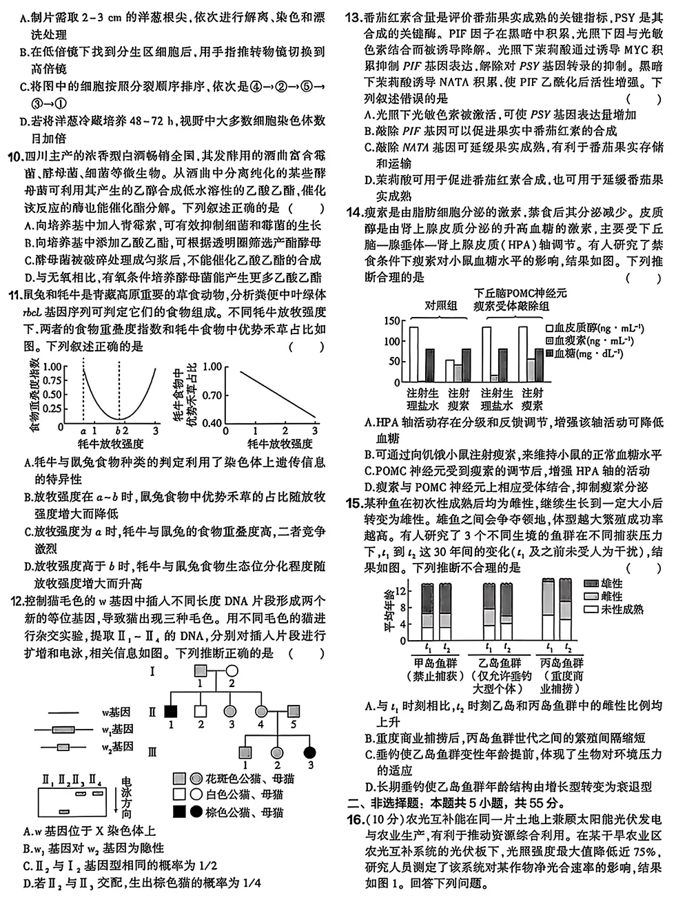 2026年四川高考生物真题试卷-第2张图片-四季读书网 2026年四川高考生物真题试卷-第2张图片-四季读书网