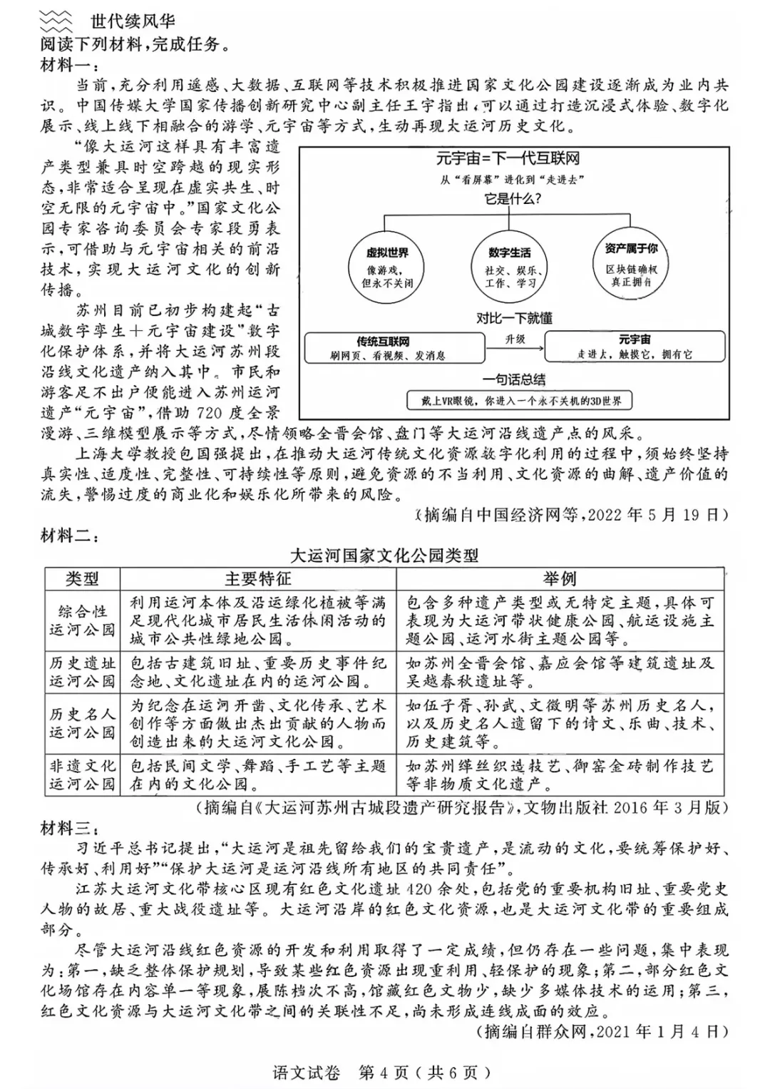 2026年中考真题:苏州市初中学业水平考试语文试题及参考答案-第4张图片-四季读书网