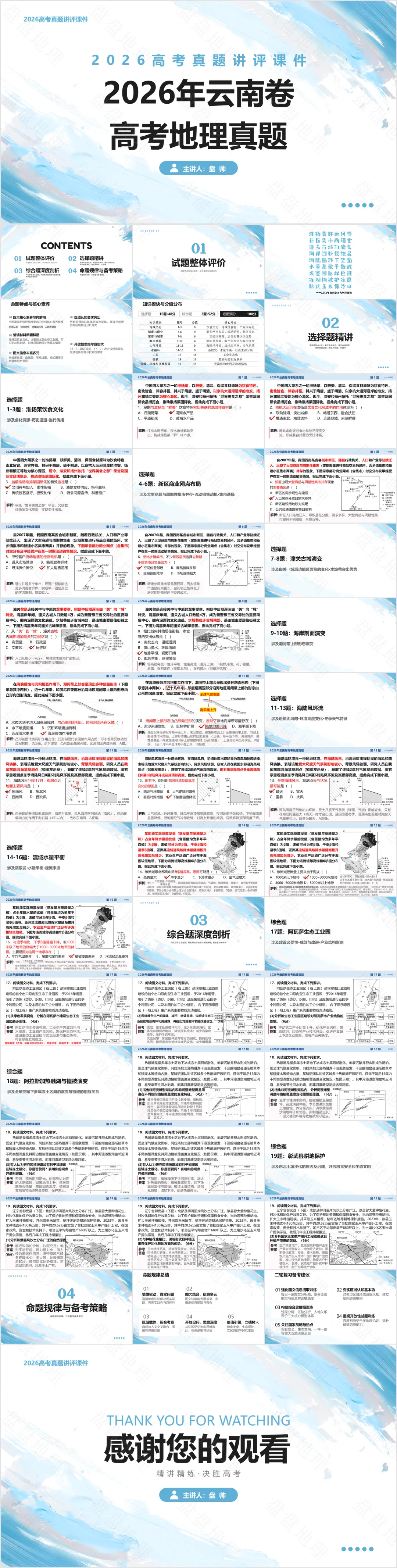 2026年云南卷高考地理真题深度解析:命题风向与备考策略全梳理+讲评PPT-第1张图片-四季读书网 2026年云南卷高考地理真题深度解析:命题风向与备考策略全梳理+讲评PPT-第1张图片-四季读书网