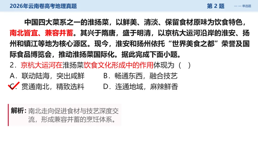 2026年云南卷高考地理真题深度解析:命题风向与备考策略全梳理+讲评PPT-第11张图片-四季读书网 2026年云南卷高考地理真题深度解析:命题风向与备考策略全梳理+讲评PPT-第11张图片-四季读书网