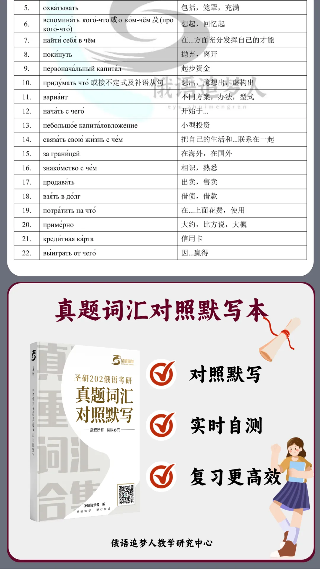 重磅推荐|圣研独家202俄语历年真题重点词汇合集+对照本-第4张图片-四季读书网 重磅推荐|圣研独家202俄语历年真题重点词汇合集+对照本-第4张图片-四季读书网