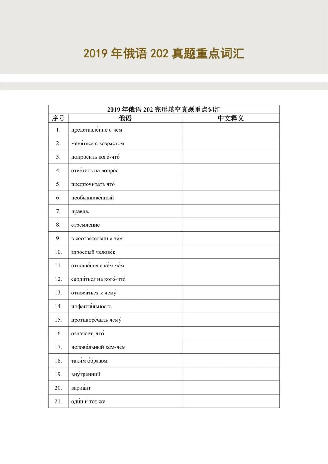 重磅推荐|圣研独家202俄语历年真题重点词汇合集+对照本-第27张图片-四季读书网 重磅推荐|圣研独家202俄语历年真题重点词汇合集+对照本-第27张图片-四季读书网