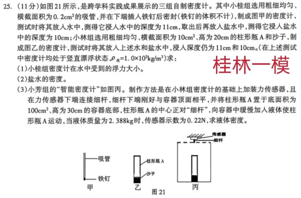 广西中考物理计算题,高频公式竟然是:V=sh?-第4张图片-四季读书网