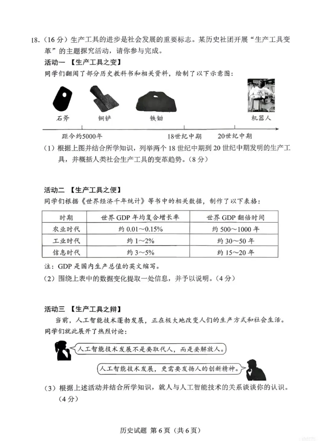 真题速递:2026年湖南中考历史试卷-第6张图片-四季读书网 真题速递:2026年湖南中考历史试卷-第6张图片-四季读书网