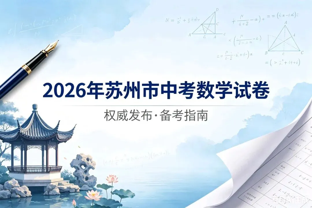 2026年苏州市中考数学试卷(含评分标准)-第1张图片-四季读书网