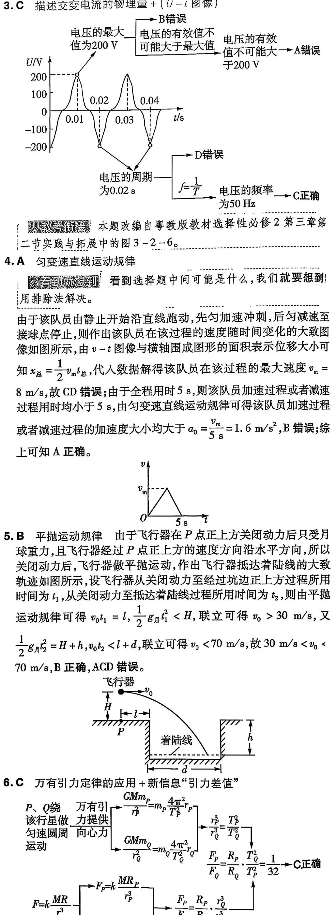 广东高考物理真题及答案:2026年广东省普通高中学业水平选择性考试物理试卷广东高考物理题目及参考答案-第6张图片-四季读书网