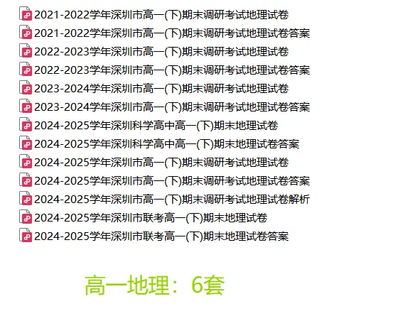 [精品汇总]深圳高一下学期全科期末真题汇总-第9张图片-四季读书网
