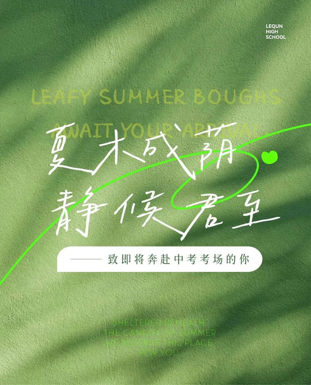 夏木成荫,静候君至 ——致即将奔赴中考考场的你-第2张图片-四季读书网