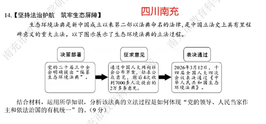 【真题押真题】2026中考真题·道法猜押(第3期)-第14张图片-四季读书网